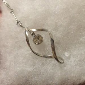 Silver drop dangle twisted water Earrings